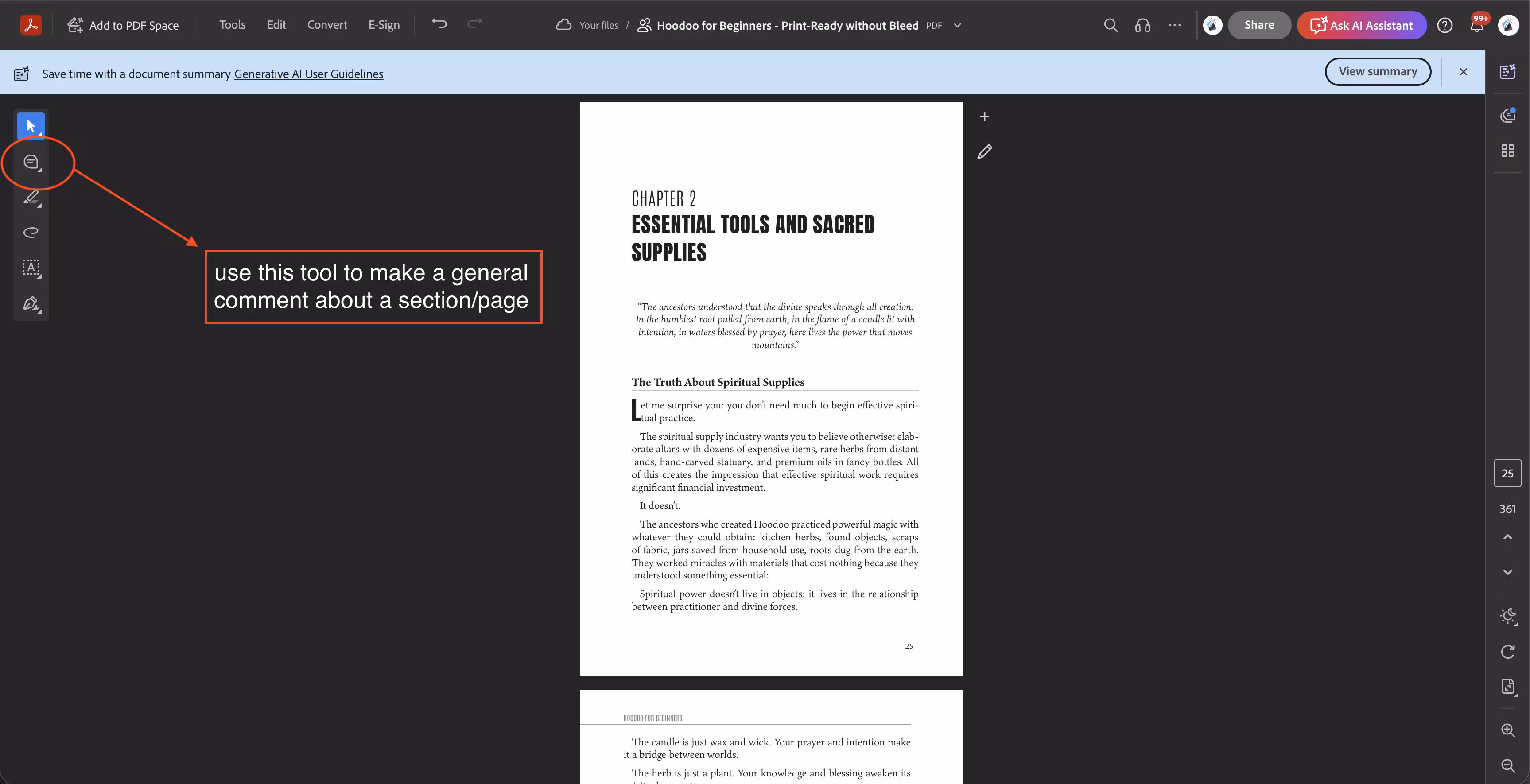 1. Add Comments (Sticky Notes)